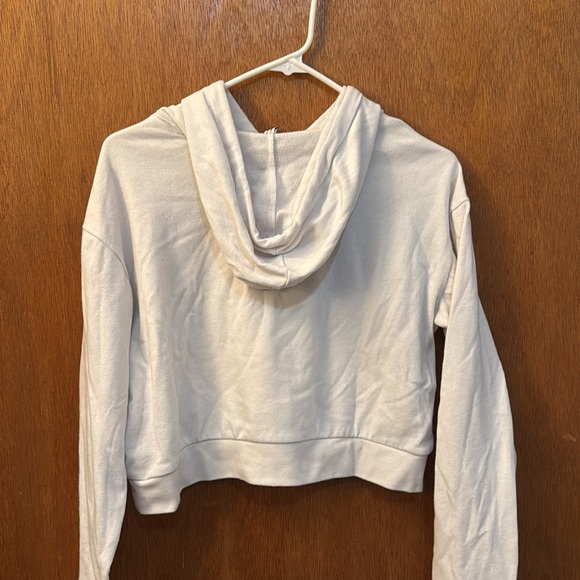 White cropped hoodie - Picture 2 of 3